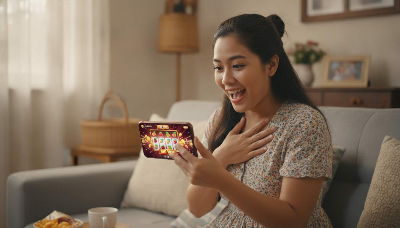 Spin to Win with YYYPH A woman enjoying online slots